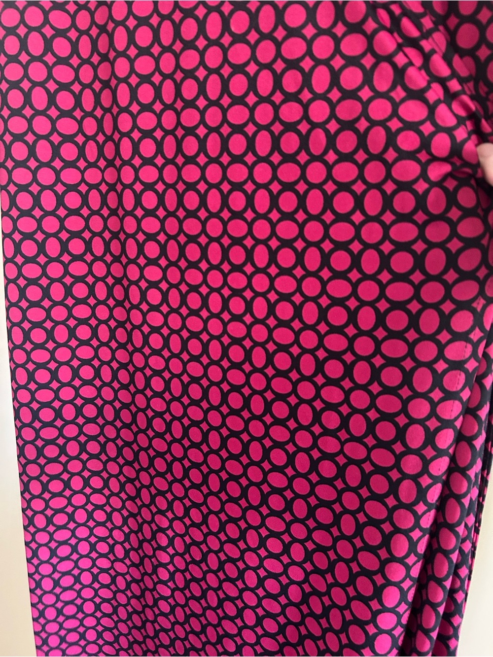 Emma & Michele Polka Dot Wrap Pink and Black Size PS Short Sleeve Maxi Dress - Picture 2 of 6